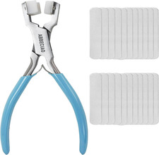 Nylon Jaw Ring Bending Pliers with 25PCS Aluminum Ring Blanks for Jewelry Making