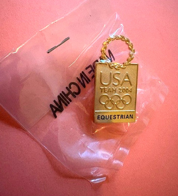 ATHENS OLYMPIC PIN USA TEAM ATHLETE EQUESTRIAN NOC GOLD WINNERS WREATH LIMITED