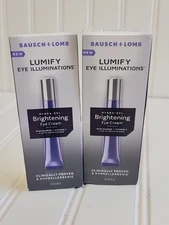 2 Bausch & Lomb Lumify Eye Illuminations Brightening Eye Cream 0.5x2 Oz