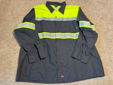 Red Kap Hi-Visibility Long Sleeve Ripstop Work Shirt Type O Size Large
