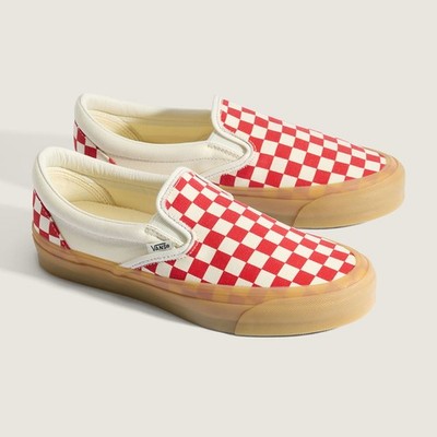 VANS Womens CLASSIC SLIP ON LX CHECKERBOARD VN000E96BOP CORAL RUSK US W 5.5-10