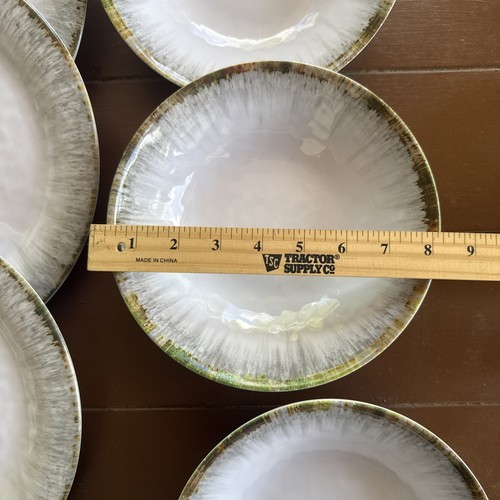 Tommy Bahama White Gray Tan 11” Melamine Dinner Plates & Bowls Set of 8 - Picture 10 of 11