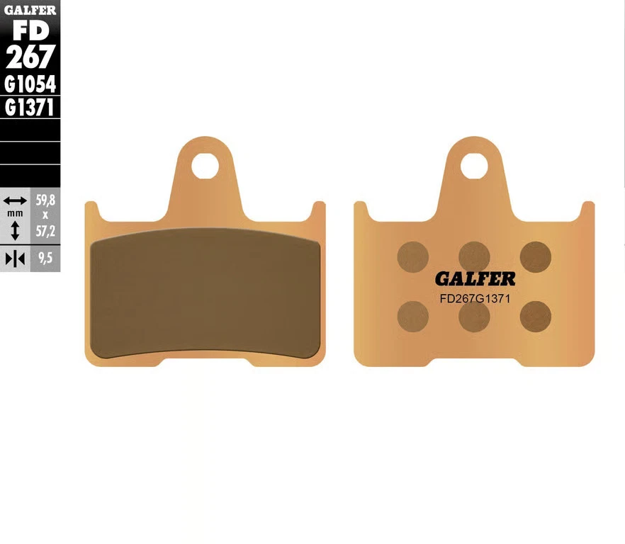 Galfer Brakes - FD267G1371 - HH Sintered Brake Pads Black 20-6496 1722-0787 - Image 3 of 4