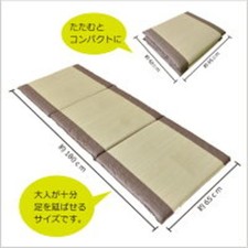 Japanese Tatami Mat Foldable Igusa Mattress 65x180x4.5cm Thick Natural Grass New