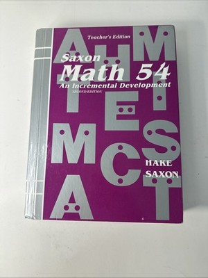 Saxon 54 Math (2nd Edition) 5/4 TEACHER Edition
