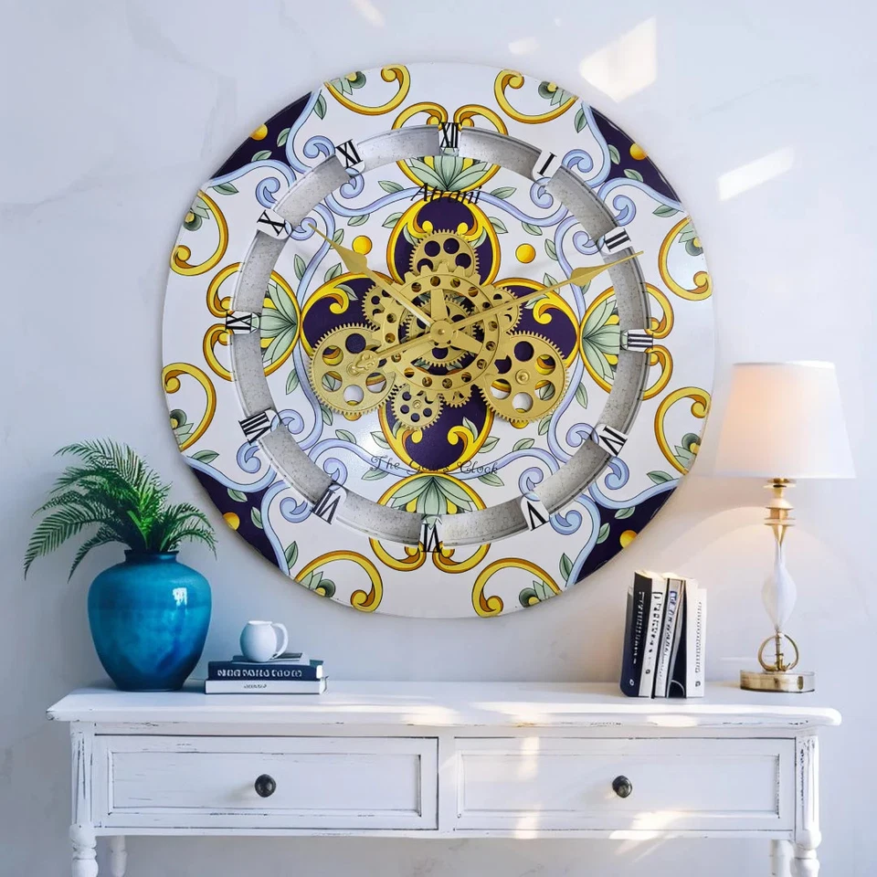 The Gears Reloj ITALIA LINE RELOJ DE PARED REDONDO 36 PULGADAS ATRANI Foto 4 de 4