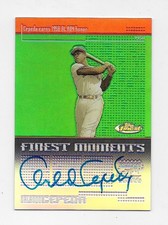 2004 Topps Finest #FMA-OC Orlando Cepeda Finest Moments Autograph HOF
