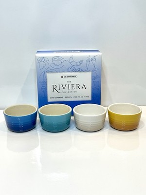 NIB Le Creuset Riviera Collection Mini Ramekins Set Of 4 Multi