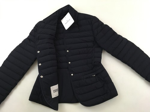 NEW Moncler Bistre Giacca 2013 wool down filled quilted jacket navy womens 3 M/L - Picture 9 of 24