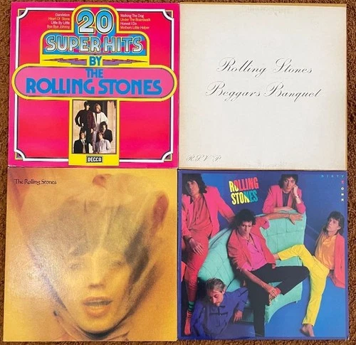 ROLLING STONES VINYL LP RECORD LOT OF 4 - NM PERFECT CONDITION