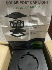 EXCMARK 2er Pack 4x4 Solar Pfostenkappe Leuchten, Zaun Terrassen Pfosten Leuchten Außen 