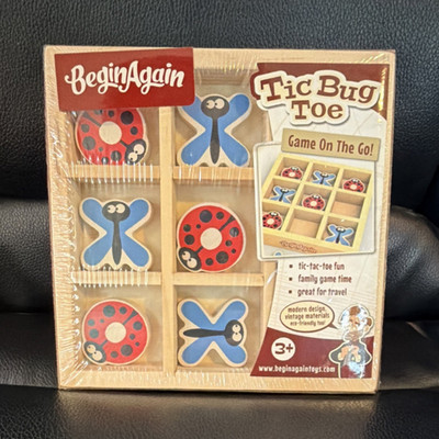 BeginAgain Tic Bug Toe Travel Size Tic-Tac-Toe Bugs Game 3+ 2+ Players