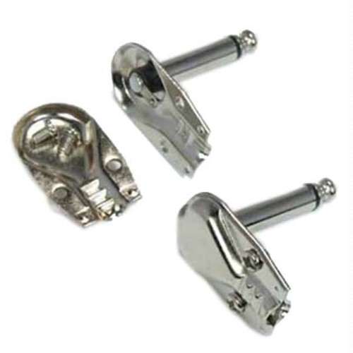 10 Pcs 6.35mm 1/4" Mono Plug Right Angle Guitar Connector Audio Metal Nickel - Picture 2 of 2