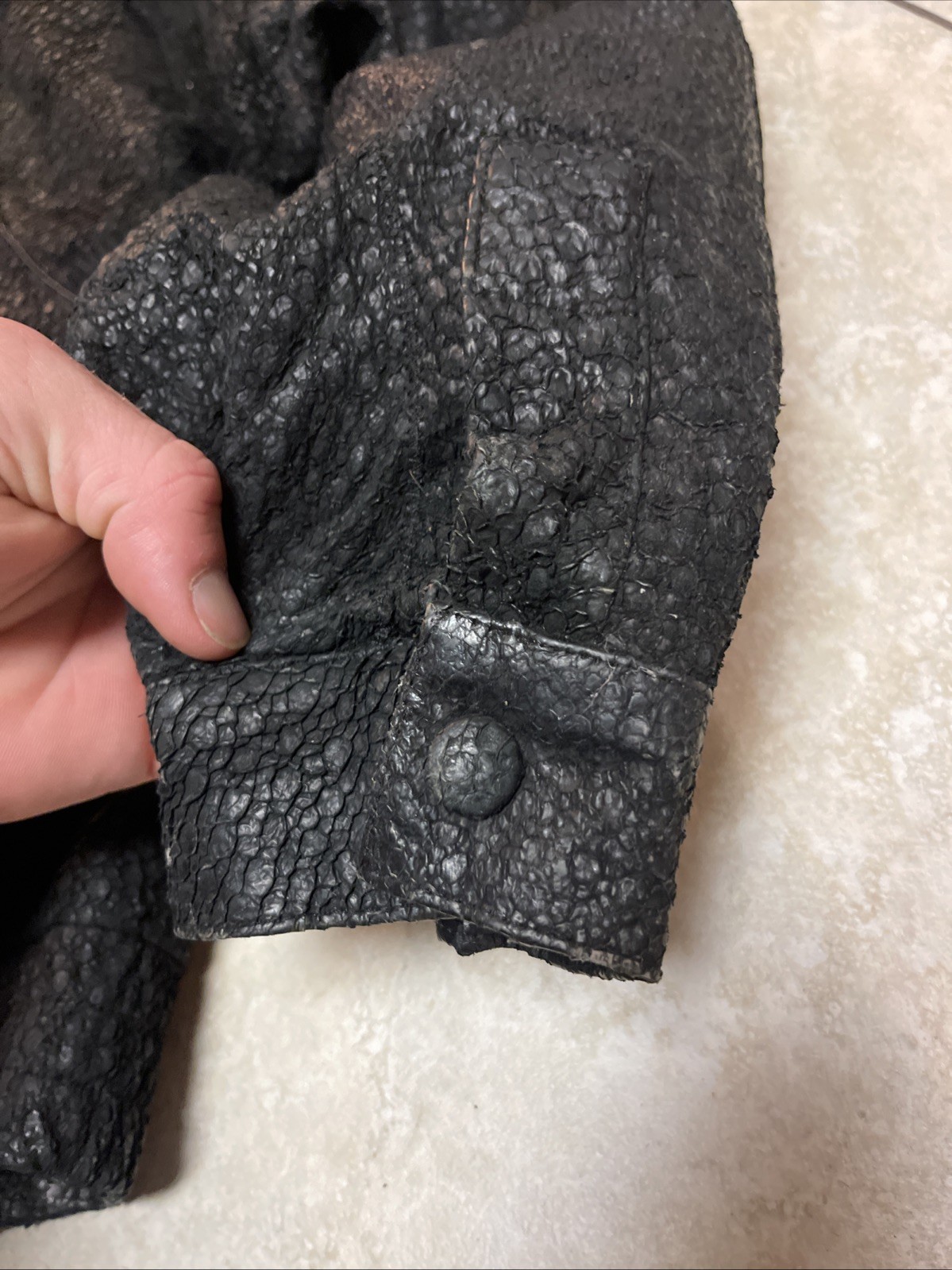 vintage patchwork leather bomber jacket 42 1970s … - image 7