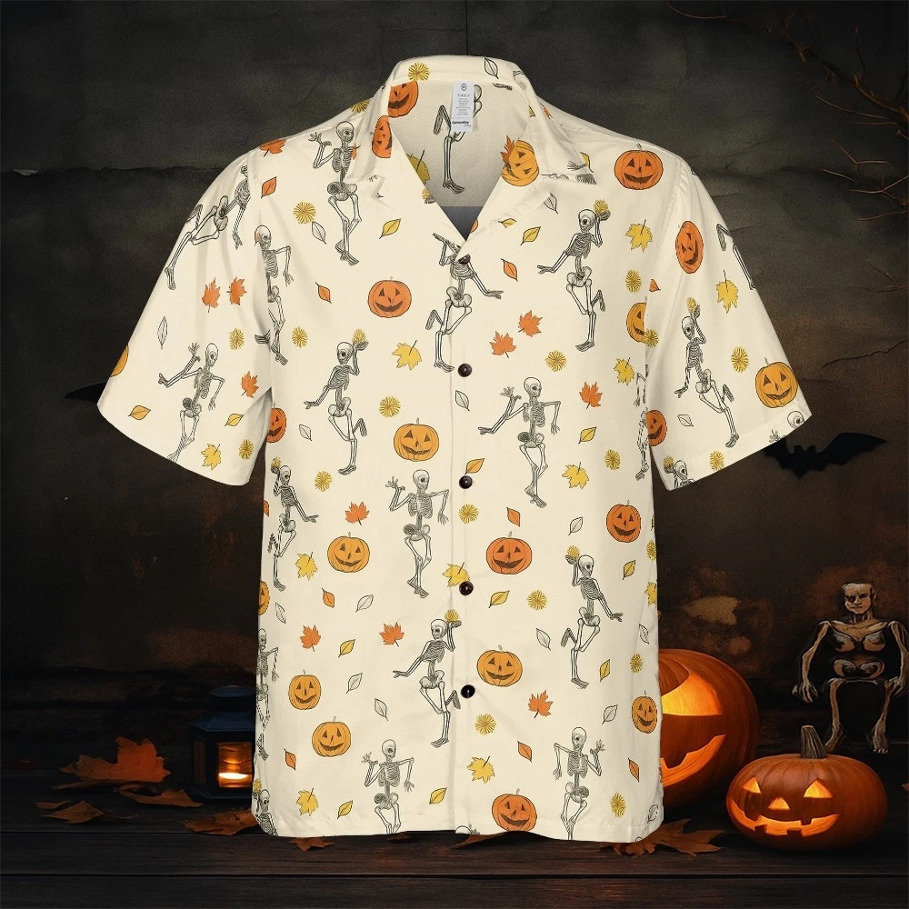Dancing Skeletons & Pumpkins Graphic Tee