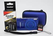 Canon PowerShot ELPH 190 IS Blue Digital Camera 20MP 10X Zoom Wi-Fi - TESTED ✅