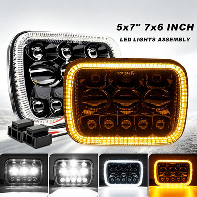 NEW for GMC C4500 C5500 C6500 C7500 C8500 Topkick 7x6'' LED Headlights HI/LO