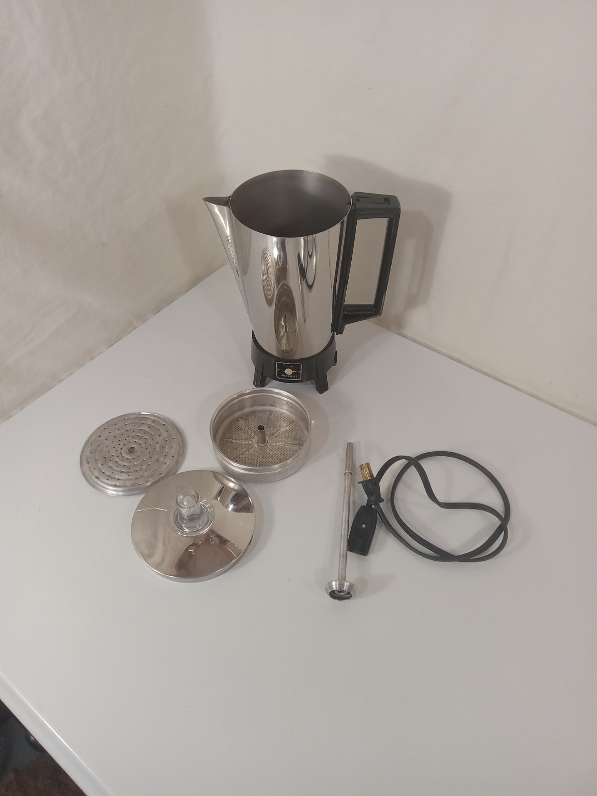 Vintage Sears Immersible Percolator Coffee Maker Electric Tested Works