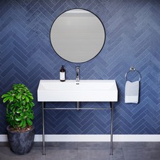 Swiss Madison SM-CS714 Claire Ceramic Wall Mounted Bathroom Sink - White
