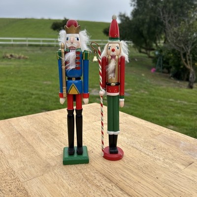 Vintage 1990s Christmas Nutcracker Set Of 2 10inches Tall