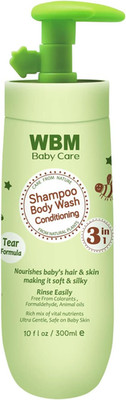 Care 3-In-1 Baby Shampoo, Enriched with Honey, Wheatgerm, and Organic Olive Oil,