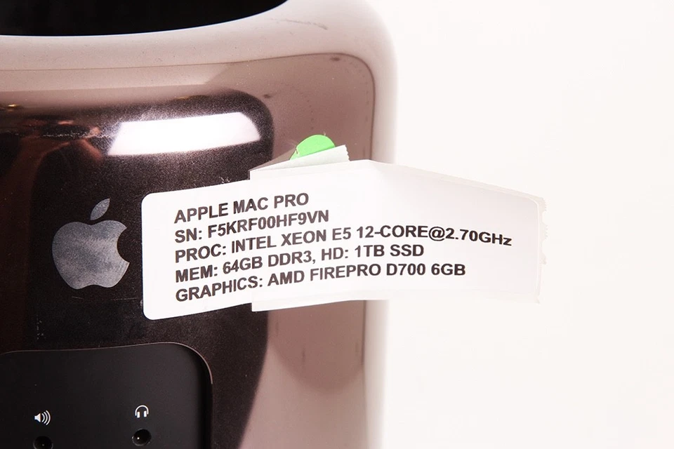 Apple Mac Pro A1481 Late 2013 Xeon 12-Core 2.7GHz 64GB RAM 1TB SSD FirePro D700 - Image 3 of 4