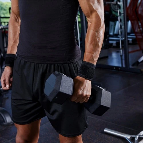 Paquete de 2 muñequeras ajustables para fitness image 4