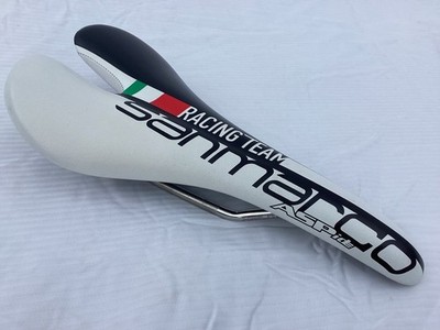 Selle San Marco Aspide Racing Team Sattel Xsilite Reling - weiß/schwarz/ITL sehr guter Zustand