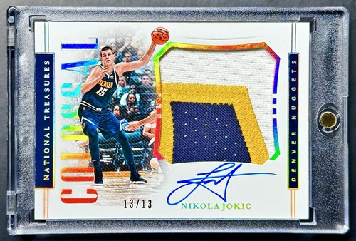 2018-19 National Treasures NIKOLA JOKIC #13/13 Colossal GAME-WORN Patch Auto