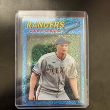 2026 Topps Heritage Corey Seager #302 - Blue Sparkle COLOR MATCH (SP) - Rangers
