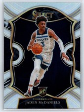 2020-21 Panini Select Jaden McDaniels Rookie Silver Prizm Timberwolves RC #88