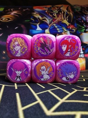 3x Yu-Gi-Oh! Harpien, 22mm, Würfel ManaMoon Amanda LaPalme !Neu und unbenutzt!
