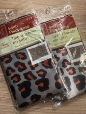 Set of 2 Satin Pillowcase 20"x30" Home Collection Animal Print Leopard