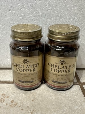 2x Solgar Chelated Copper 100 Tablets