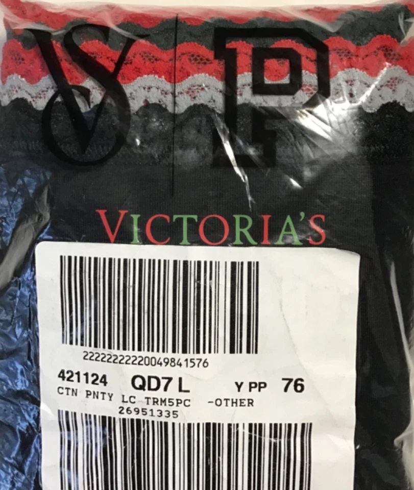 Victoria's Secret Women's 5-Pack Briefs Large Multicolor Cotton High Leg NEW - Image 2 of 4