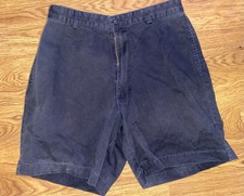 Vintage Ralph Lauren Polo Mens Black Gordon Chino Shorts Size 33