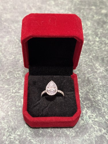 Anillo de pera Royal Asscher corte circonita cúbica - Imagen 1 de 4