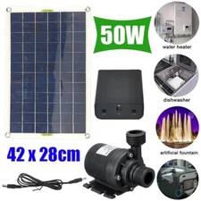 800L/H Solar Panel Power Water Pump Kit Fish Aquarium Fountain Garden Pool Pond