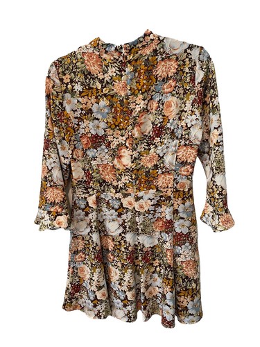 Zara Blogger Favorite Printed Floral Mini Dress 8378/340 Size M - Picture 9 of 9