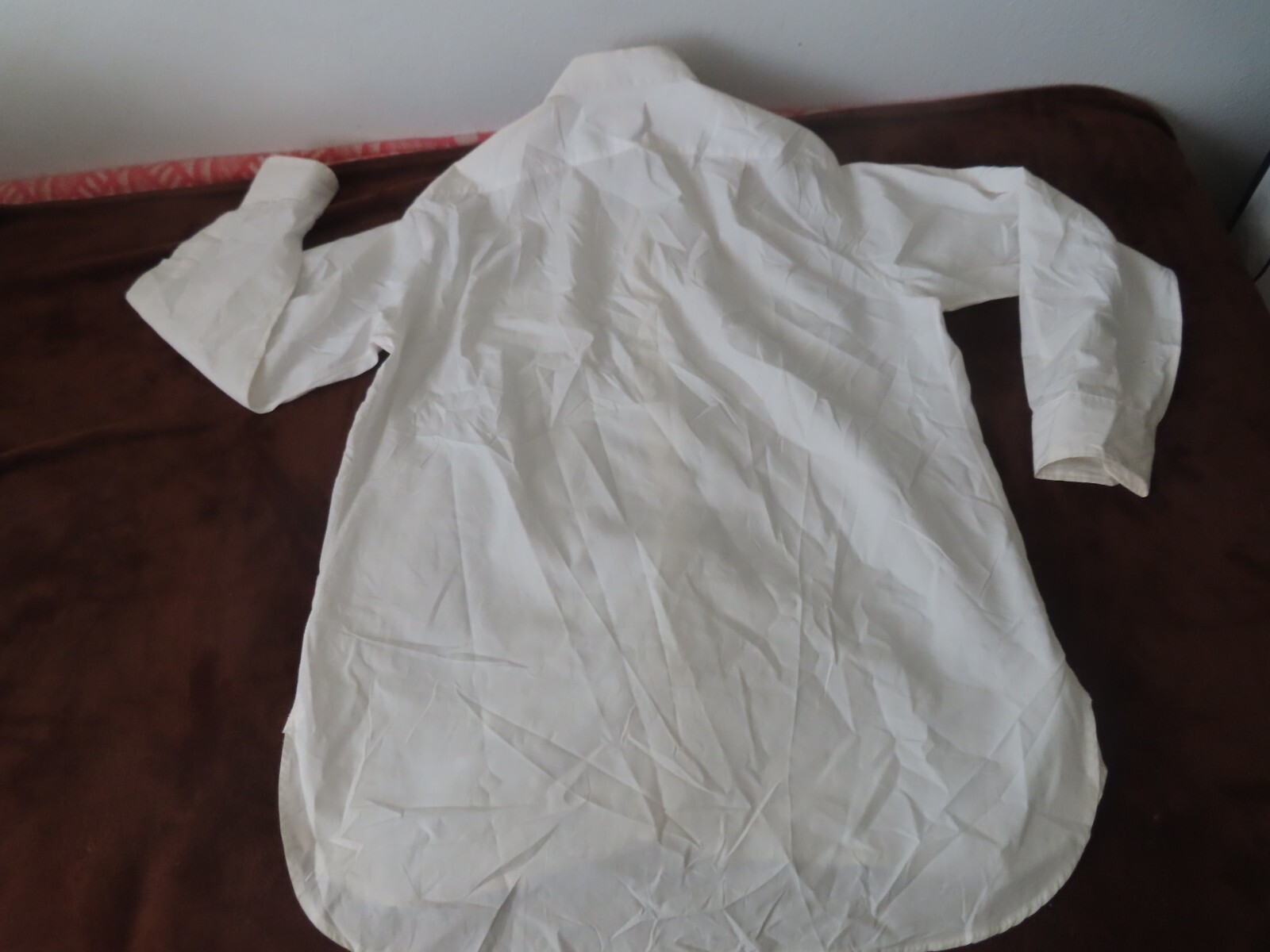Camicia vintage Henry Poole CO Cotone Bottone Frontale Bianco Polsino Fila (senza taglia)