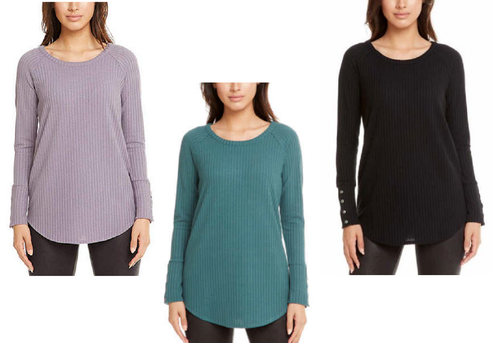 Long Sleeve Waffle Thermal Top 