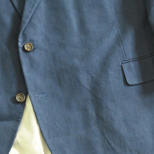 NEW Stafford 58R Navy Blue Linen Cotton Classic Mens Blazer Sport Coat Jacket - Picture 3 of 12