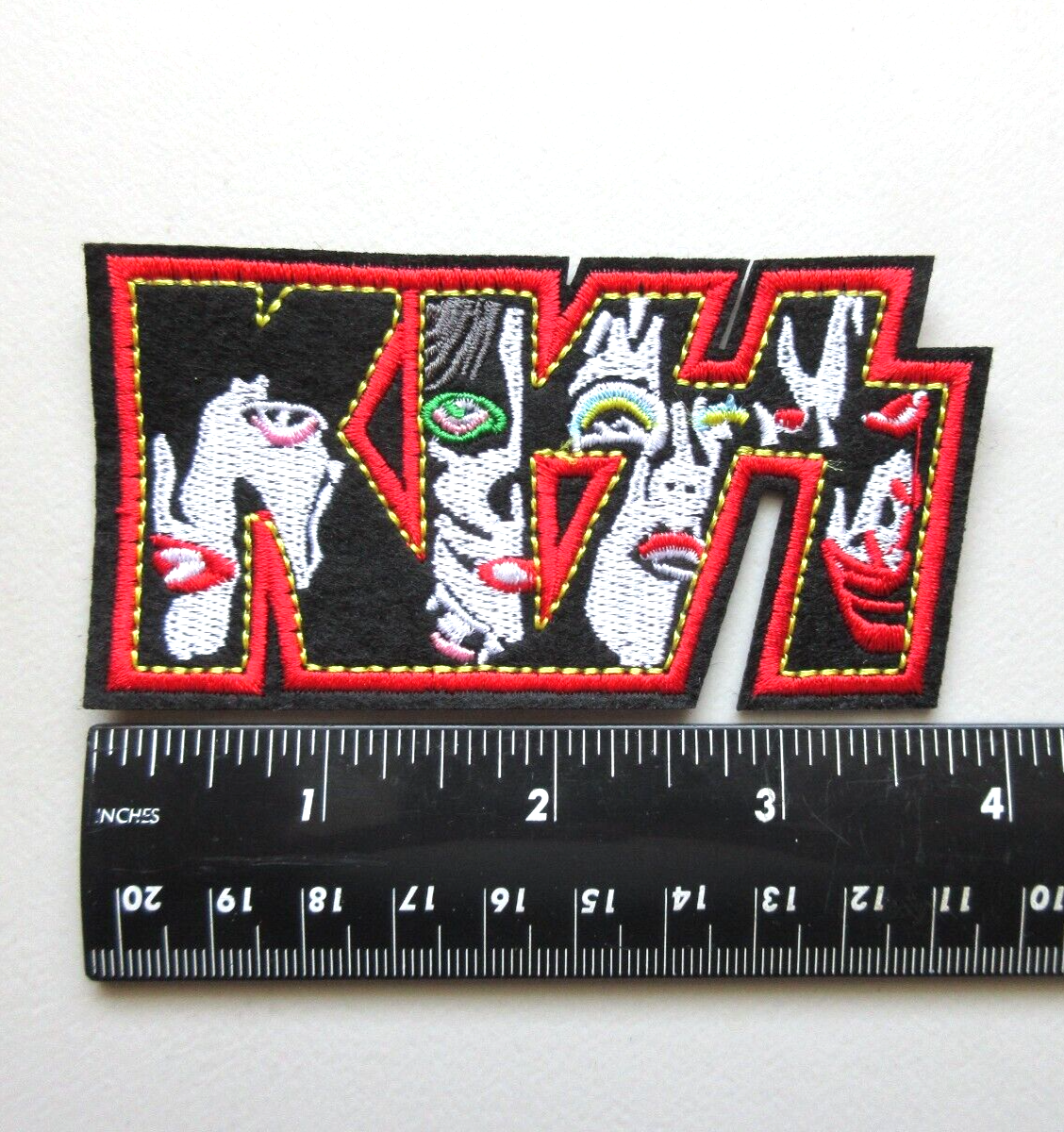 🔥KISS ROCK BAND LOGO FACES MUSIC BATTLE VEST JACKET EMBROIDERED IRON ON PATCH