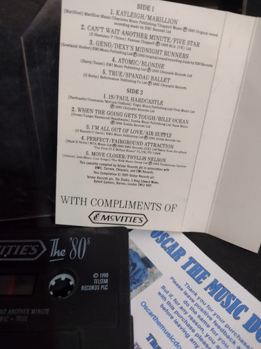 The 80s: McVitie's Promo Compilation Cassette Tape (Telstar, 1990) Blondie... - Picture 3 of 3