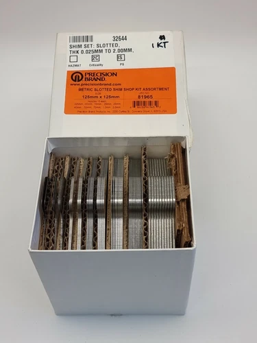 Precision Brand 81965 Metric Slotted Shim Shop Kit Assortment 100x100mm 100 pce