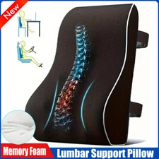Memory Foam Lumbar Support Cushion for Home Office Car Seat Back Chair Pillow US