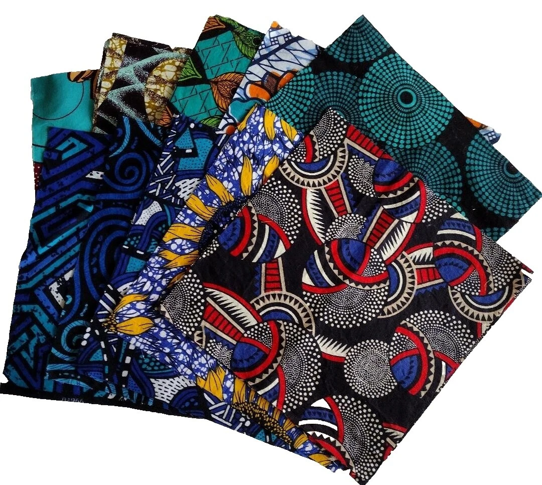 African Craft Fabric Squares Lot