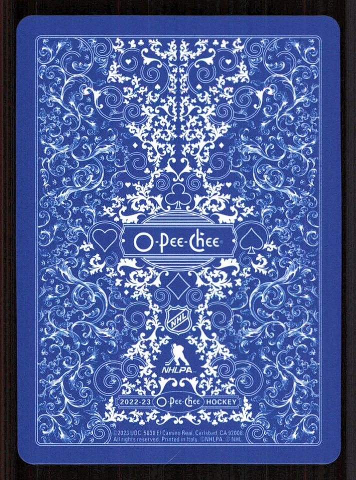 2022-23 O-Pee-Chee Playing Cards #6SPADES Mathew Barzal - Image 2 of 2