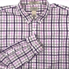 L.L. Bean Men's Slim Fit Long Sleeve Multicolor Button Down Striped XL