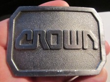 VINTAGE CROWN COMPANY THEME BELT BUCKLE - HEAVY - GW-13